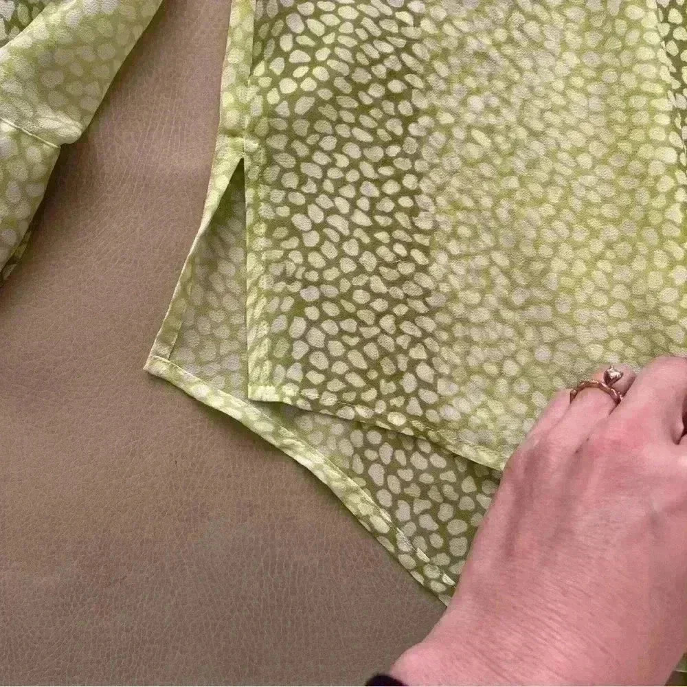 Lane Bryant Green Patterned Blouse - Picture 8 of 12